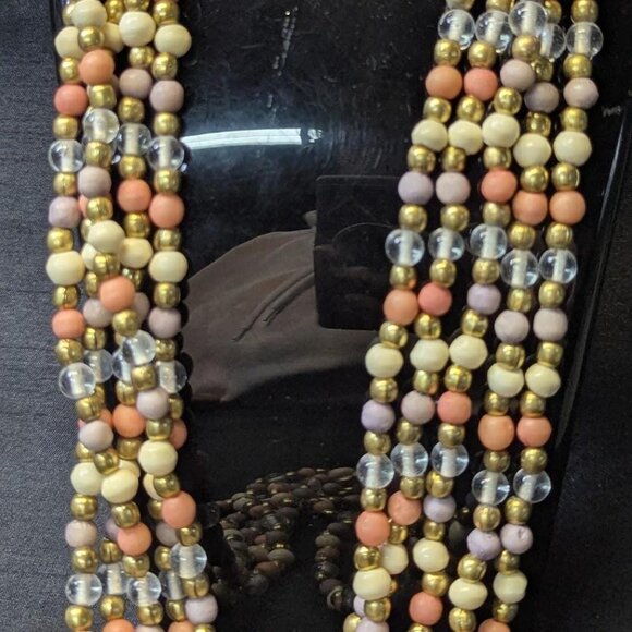 3 for $30  Vintage multistrand beaded necklace | Large hook clasp - Picture 2 of 7